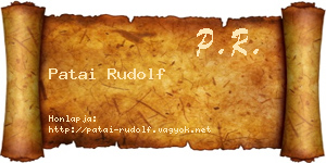 Patai Rudolf névjegykártya